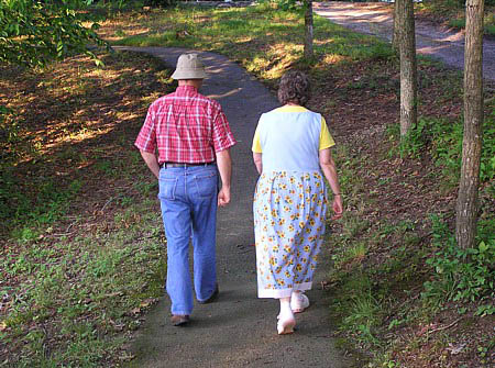 walking in the park